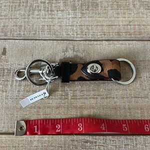 Coach leopard print key chain